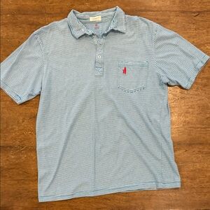 johnnie-O original 4-button stripe Polo with Pocket